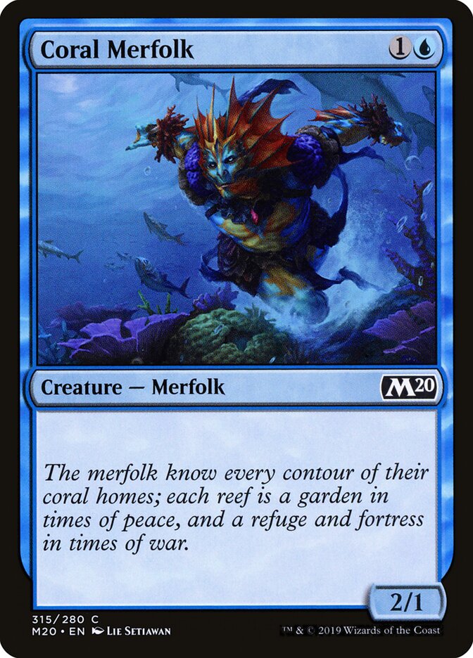 Tritões dos Corais / Coral Merfolk - Magic: The Gathering - MoxLand