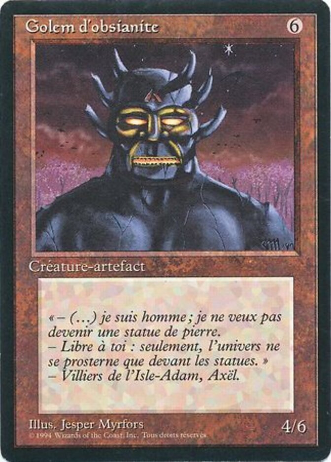Golem Obsianus / Obsianus Golem - Magic: The Gathering - MoxLand