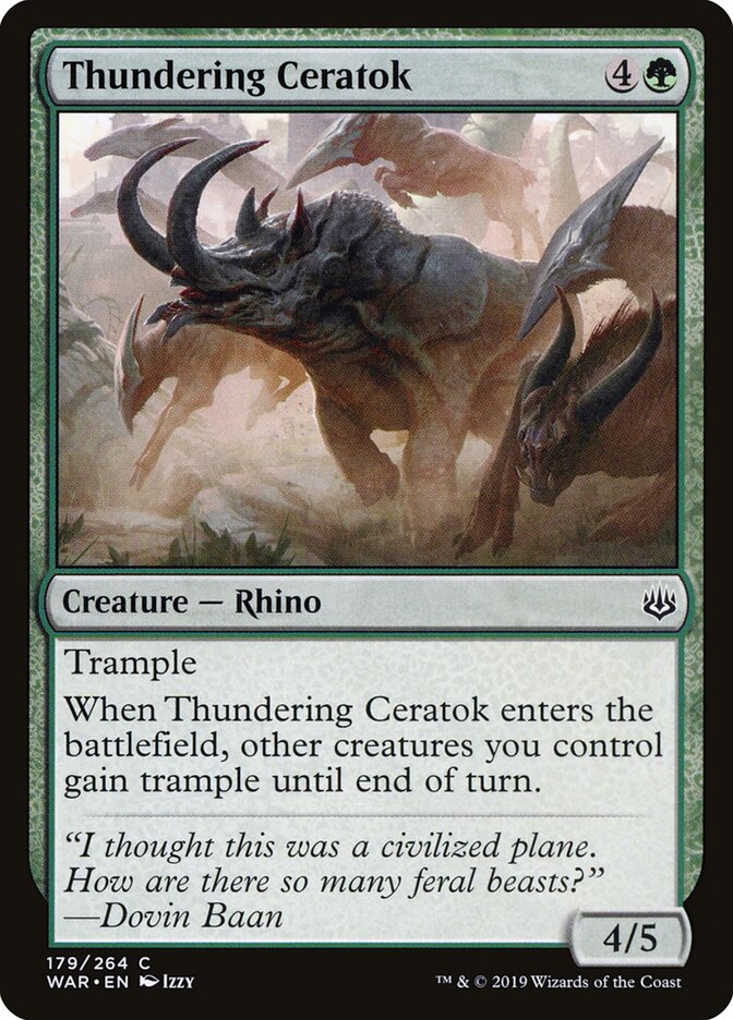 Ceratok Trovejante / Thundering Ceratok - Magic: The Gathering - MoxLand