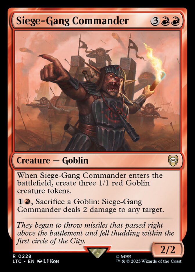 Comandante do Grupo de Cerco / Siege-Gang Commander - Magic: The Gathering - MoxLand