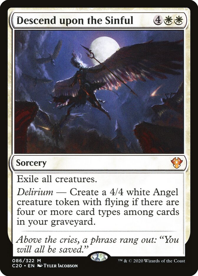Cair sobre os Pecadores / Descend upon the Sinful - Magic: The Gathering - MoxLand