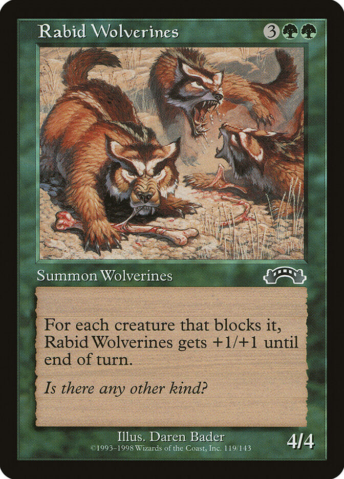 Carcajus Raivosos / Rabid Wolverines - Magic: The Gathering - MoxLand