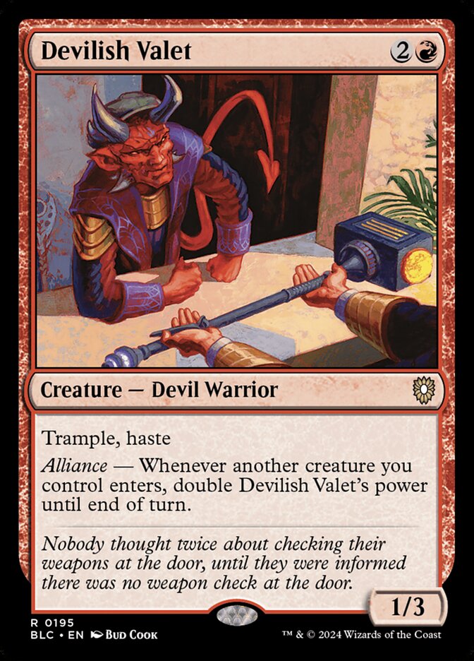 Recepcionista Diabólico / Devilish Valet - Magic: The Gathering - MoxLand