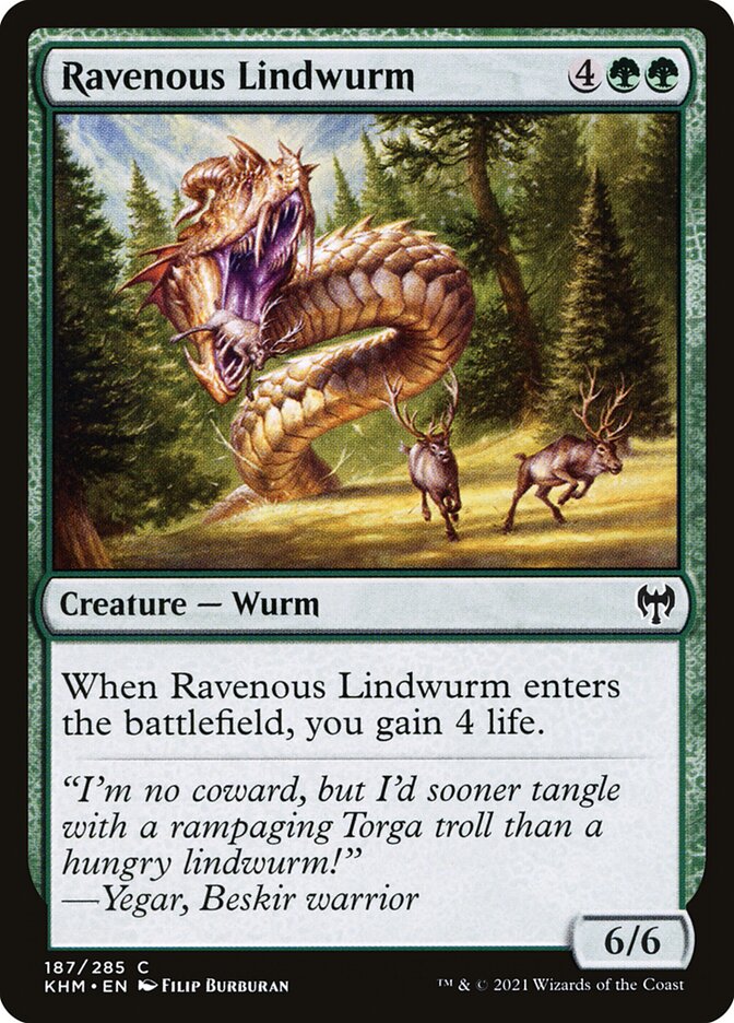 Serpente Chifrada Voraz / Ravenous Lindwurm - Magic: The Gathering - MoxLand