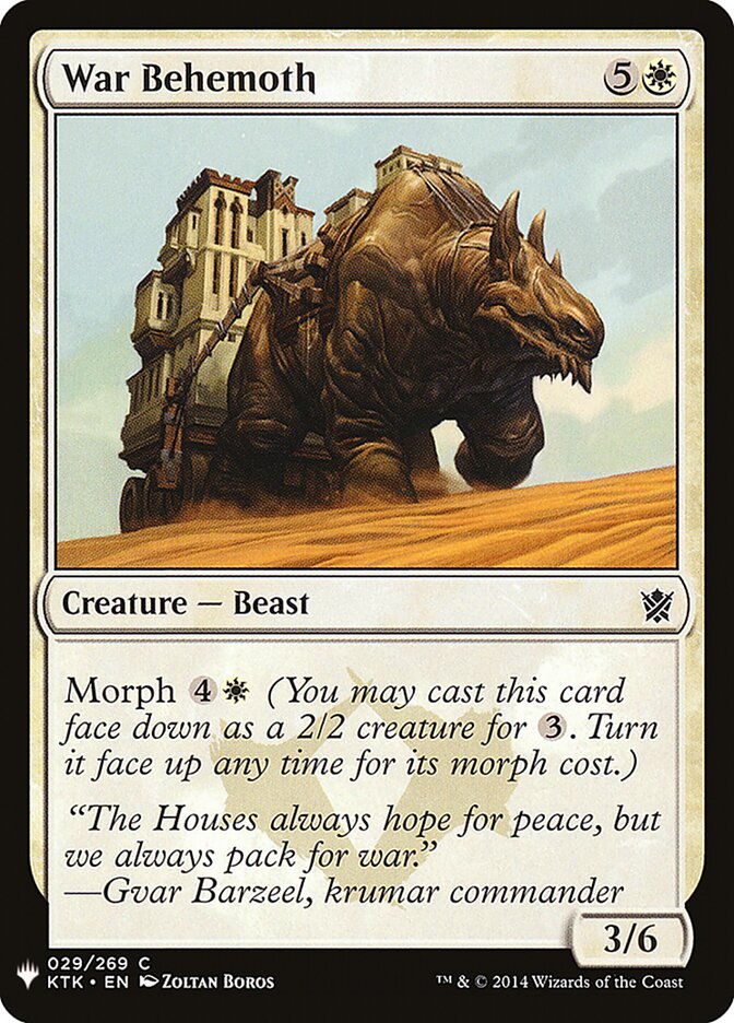 Behemoth de Guerra / War Behemoth - Magic: The Gathering - MoxLand