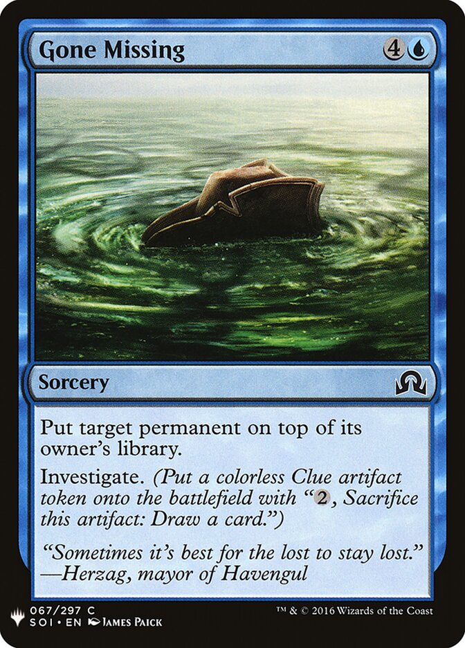 Desaparecido / Gone Missing - Magic: The Gathering - MoxLand