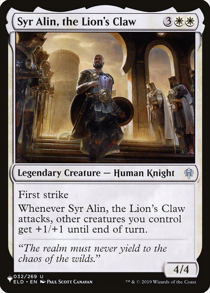 Syr Alin, a Garra do Leão / Syr Alin, the Lion's Claw - Magic: The Gathering - MoxLand