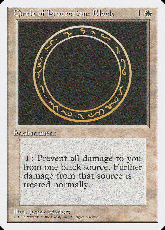 Círculo de Proteção: Preto / Circle of Protection: Black - Magic: The Gathering - MoxLand