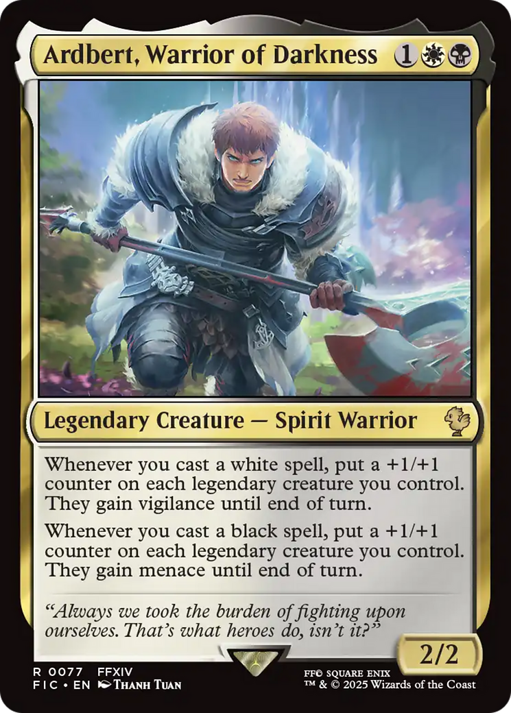Ardbert, Warrior of Darkness - Magic: The Gathering - MoxLand