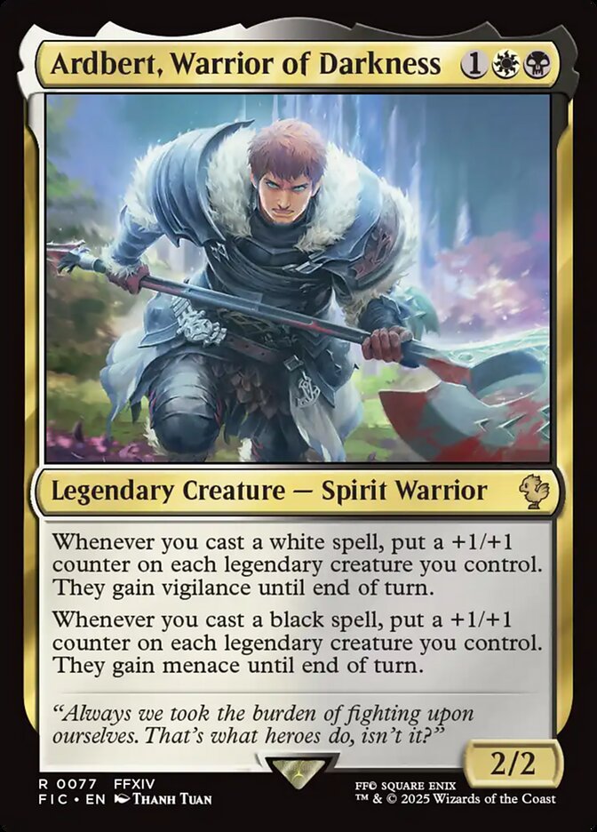 Ardbert, Warrior of Darkness - Magic: The Gathering - MoxLand