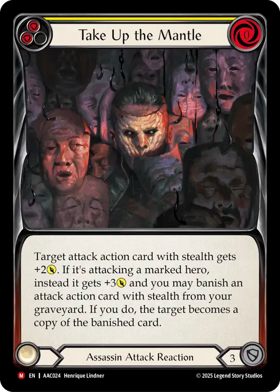 Take Up the Mantle (Yellow) - Flesh and Blood TCG - MoxLand