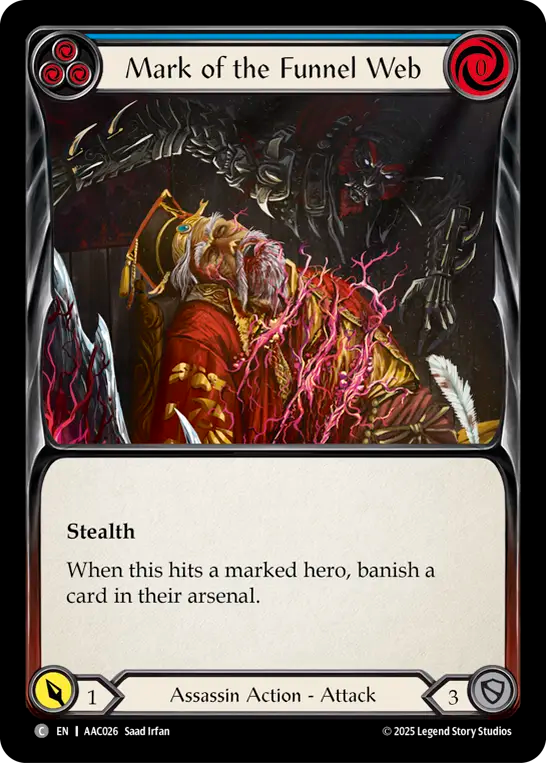 Mark of the Funnel Web (Blue) - Flesh and Blood TCG - MoxLand