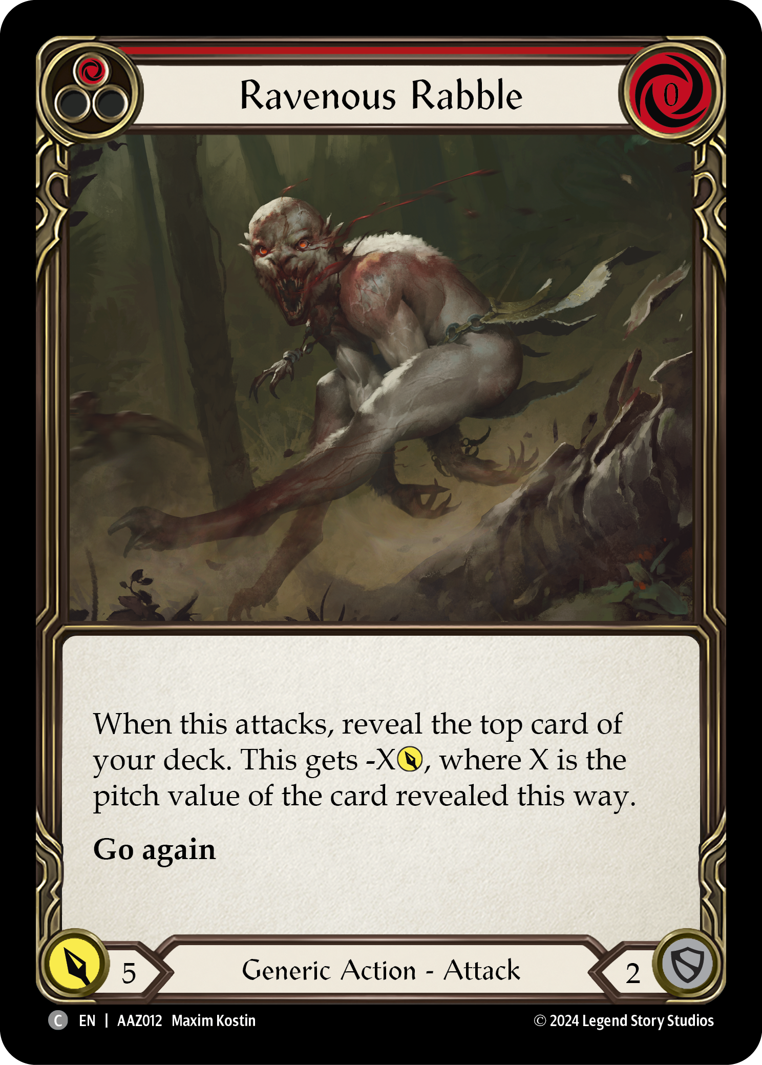 Ravenous Rabble (Red) - Flesh and Blood TCG - MoxLand