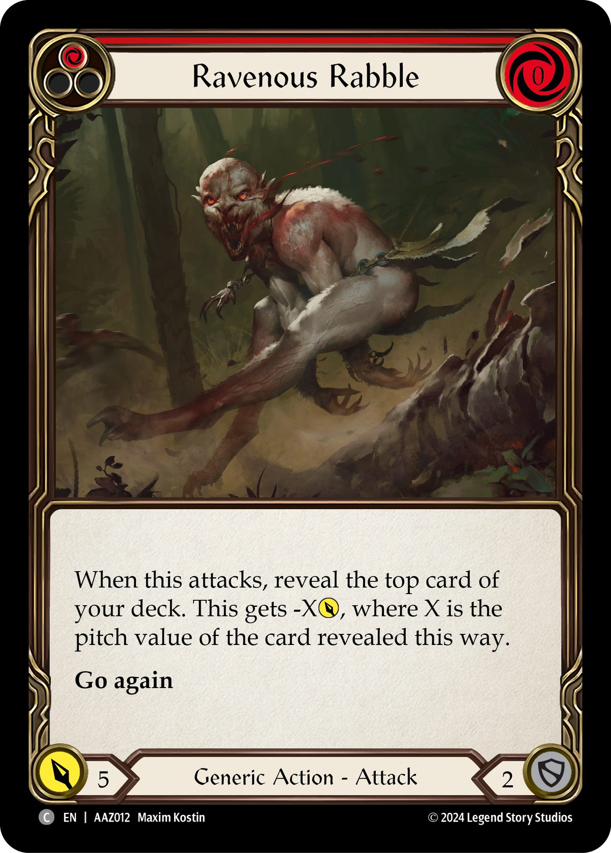 Ravenous Rabble (Red) - Flesh and Blood TCG - MoxLand