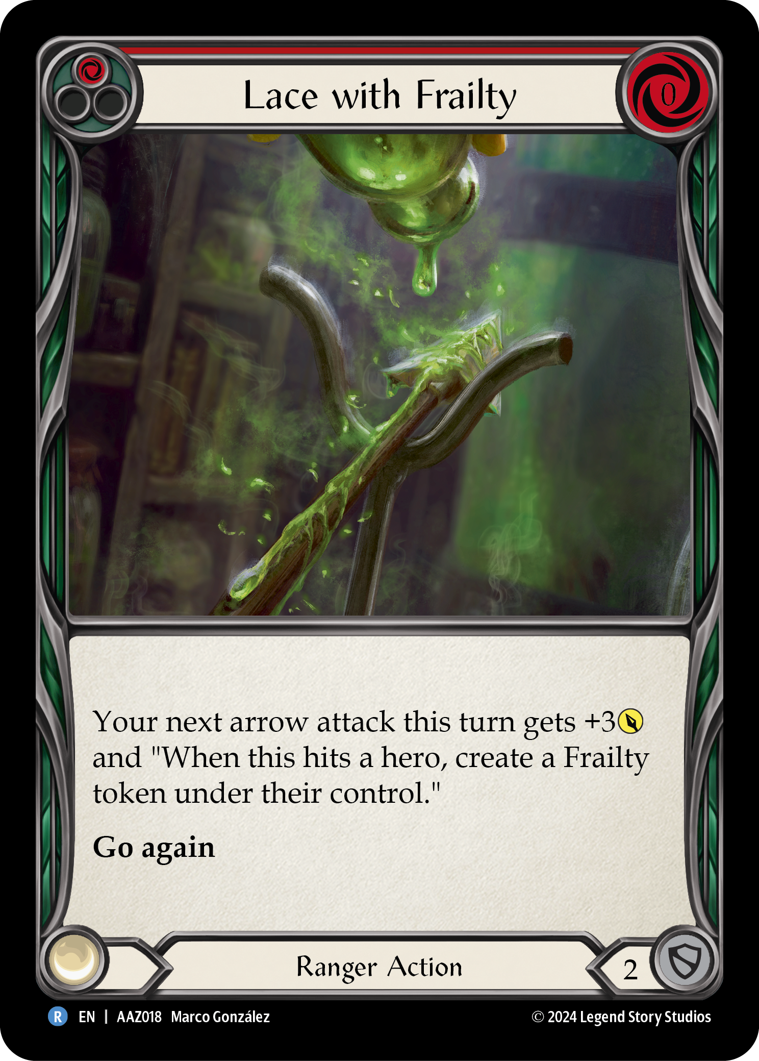 Lace with Frailty (Red) - Flesh and Blood TCG - MoxLand