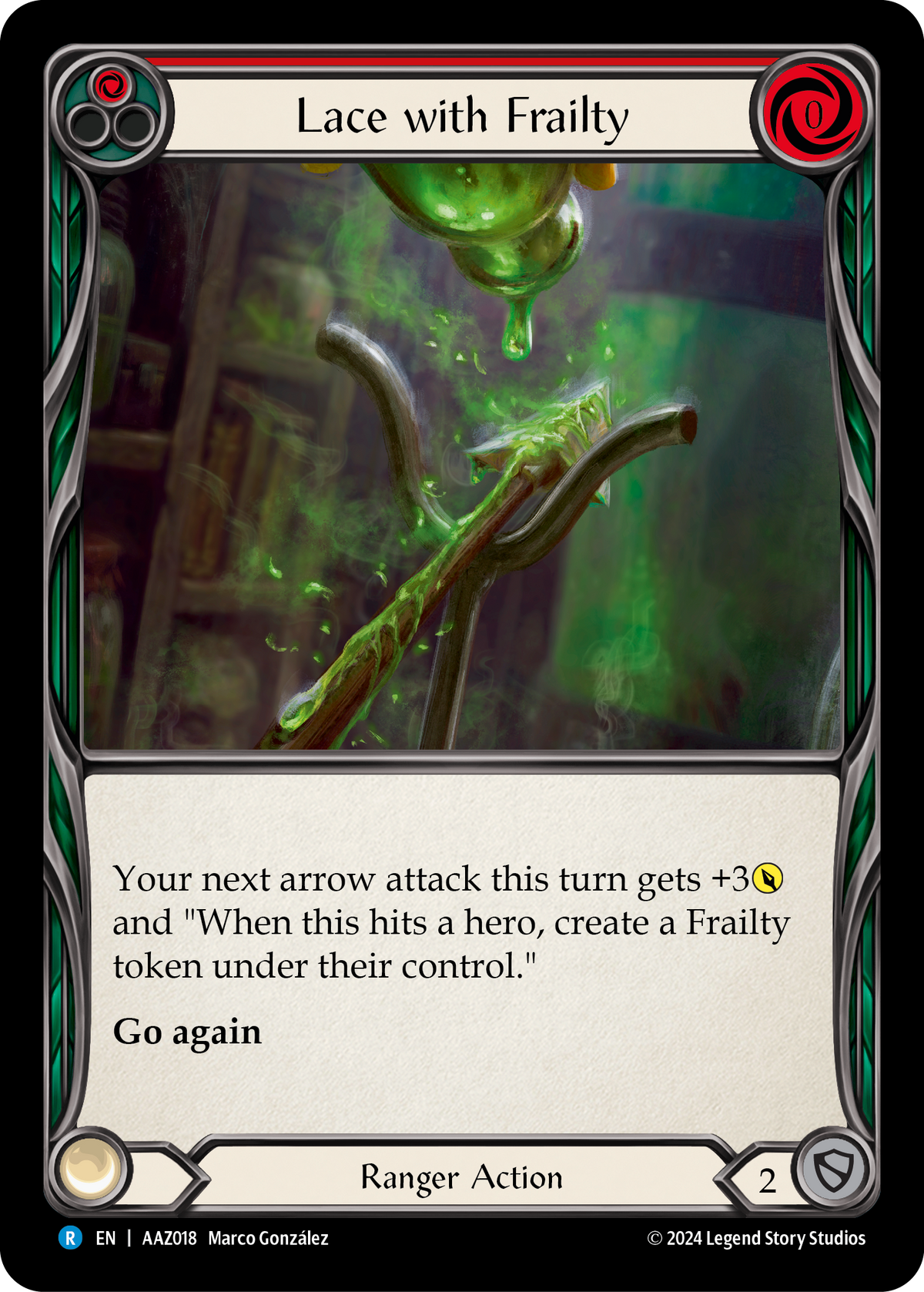 Lace with Frailty (Red) - Flesh and Blood TCG - MoxLand