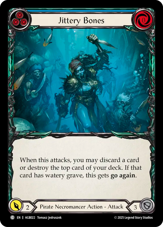 Jittery Bones (Blue) - Flesh and Blood TCG - MoxLand