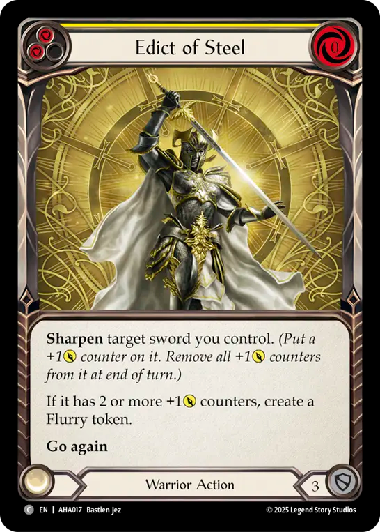 Edict of Steel (Yellow) - Flesh and Blood TCG - MoxLand