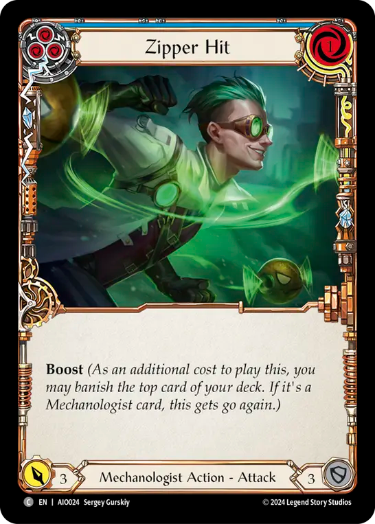 Zipper Hit (Blue) - Flesh and Blood TCG - MoxLand