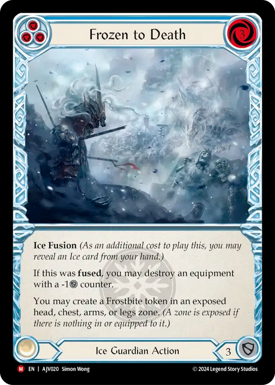 Frozen to Death (Blue) - Flesh and Blood TCG - MoxLand