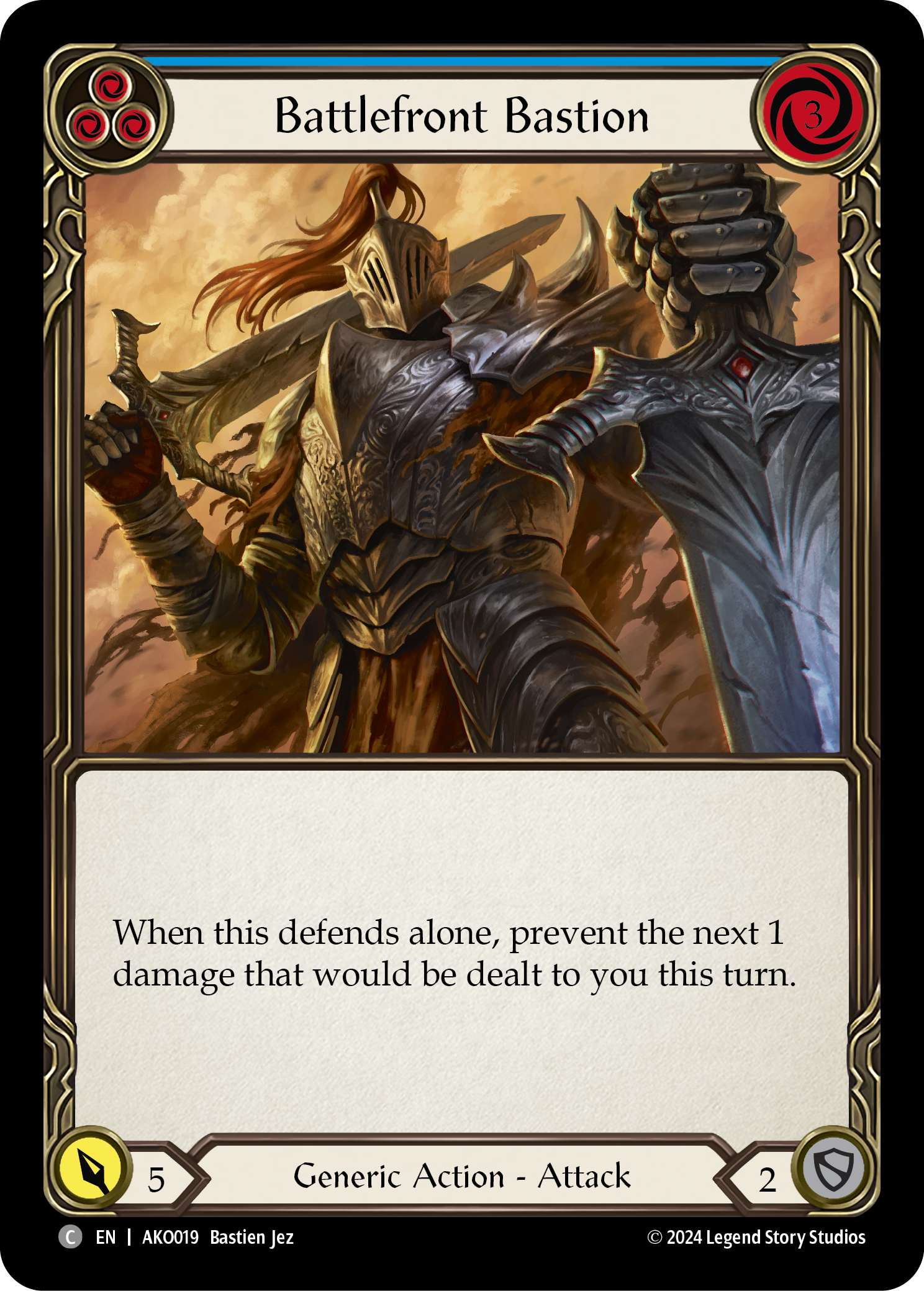 Battlefront Bastion (Blue) - Flesh and Blood TCG - MoxLand