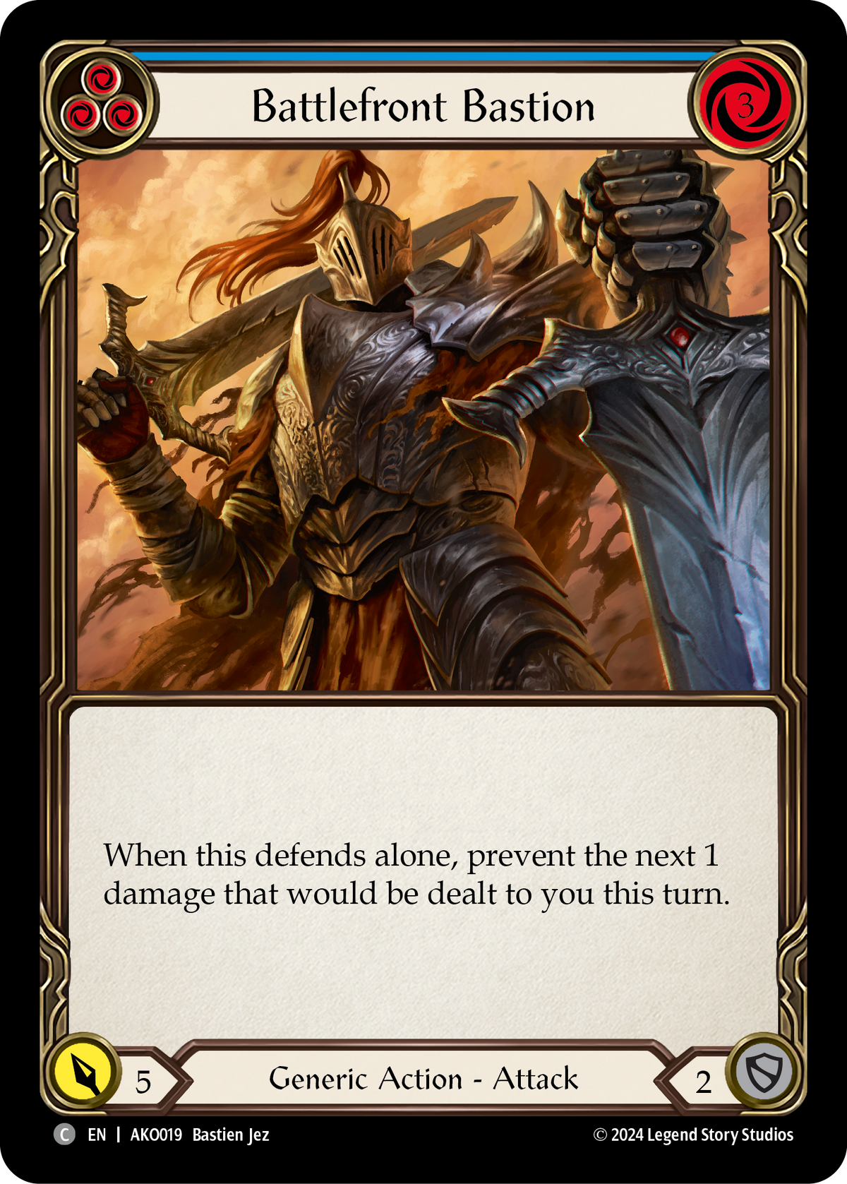 Battlefront Bastion (Blue) - Flesh and Blood TCG - MoxLand
