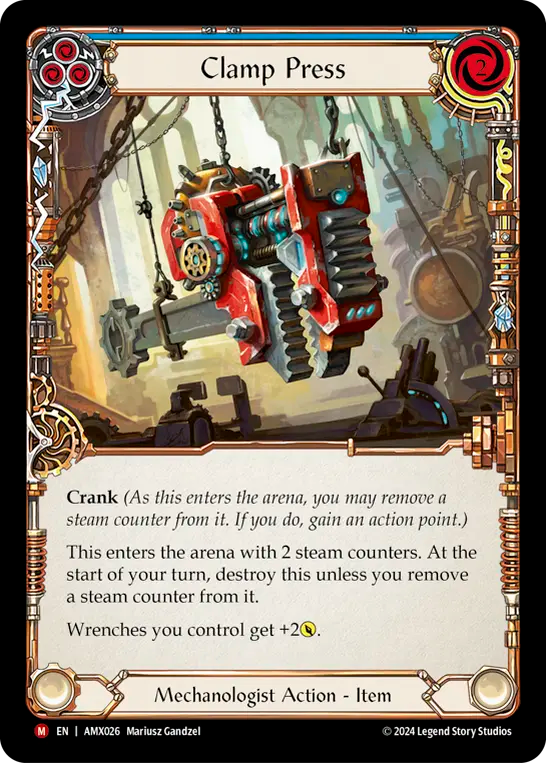 Clamp Press (Blue) - Flesh and Blood TCG - MoxLand