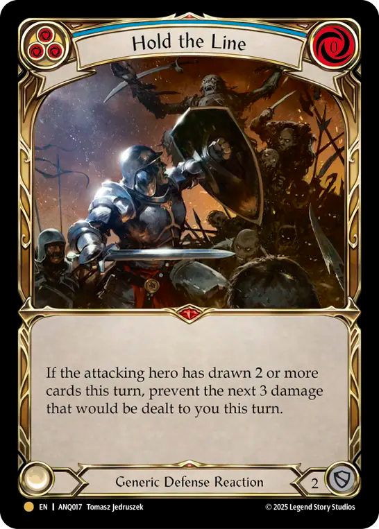Hold the Line (Blue) - Flesh and Blood TCG - MoxLand