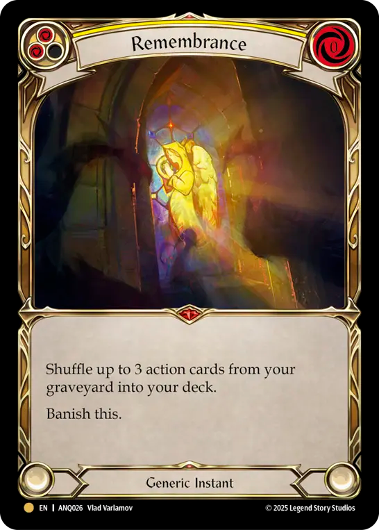 Remembrance (Yellow) - Flesh and Blood TCG - MoxLand