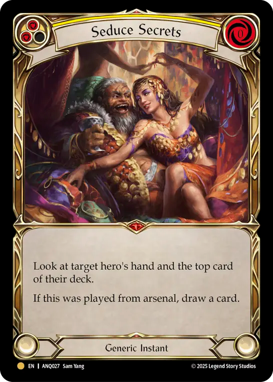 Seduce Secrets (Yellow) - Flesh and Blood TCG - MoxLand