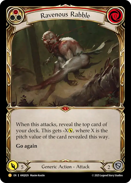 Ravenous Rabble (Red) - Flesh and Blood TCG - MoxLand