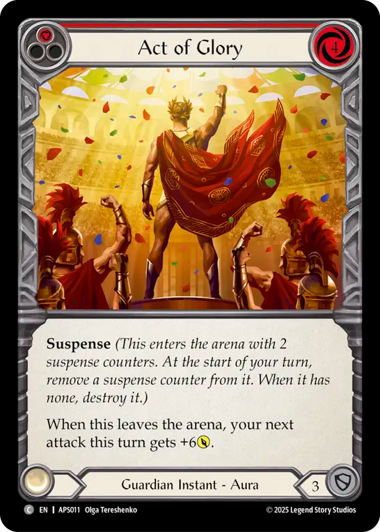 Act of Glory (Red) - Flesh and Blood TCG - MoxLand