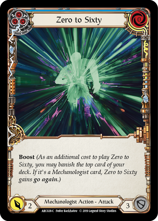 Zero to Sixty (Blue) - Flesh and Blood TCG - MoxLand