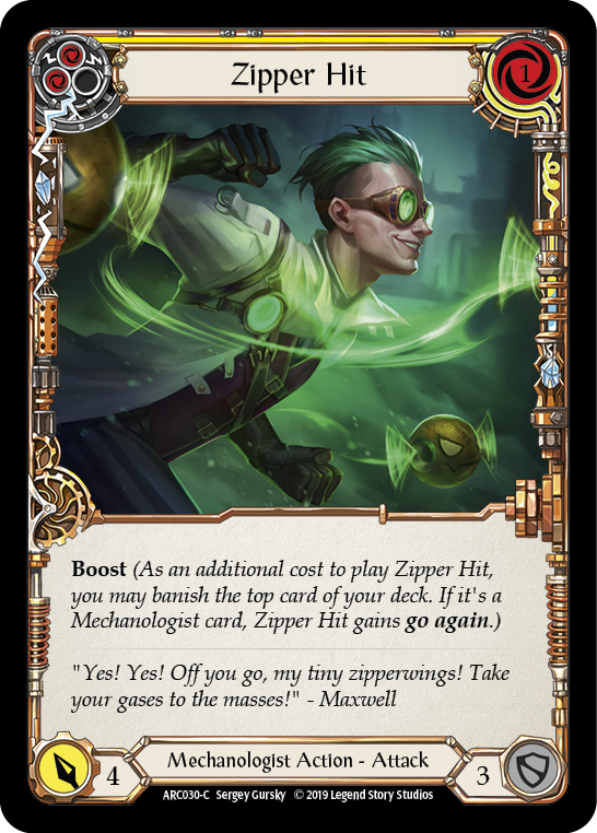 Zipper Hit (Yellow) - Flesh and Blood TCG - MoxLand