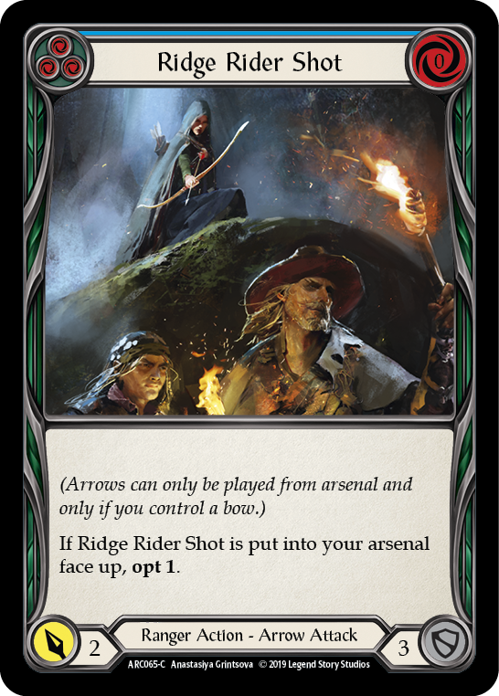 Ridge Rider Shot (Blue) - Flesh and Blood TCG - MoxLand
