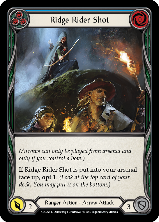 Ridge Rider Shot (Blue) - Flesh and Blood TCG - MoxLand