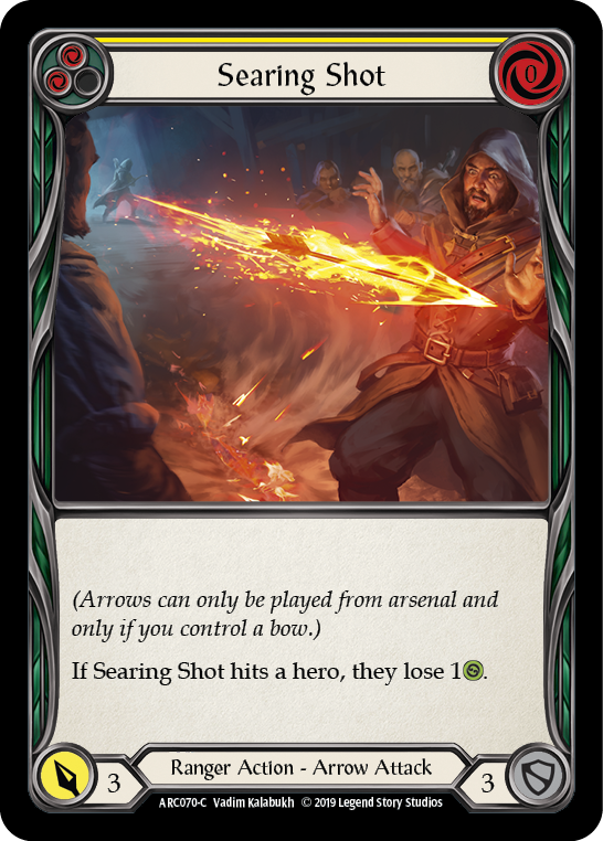 Searing Shot (Yellow) - Flesh and Blood TCG - MoxLand