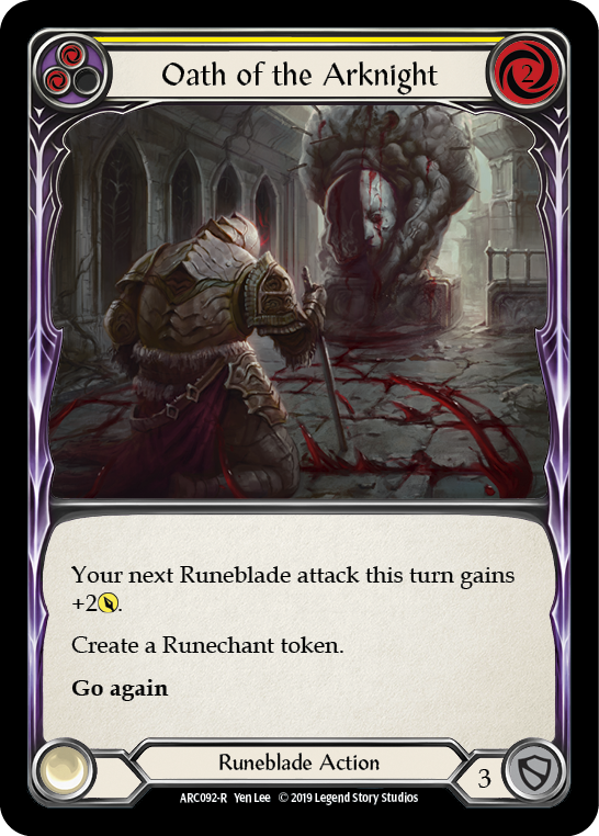 Oath of the Arknight (Yellow) - Flesh and Blood TCG - MoxLand