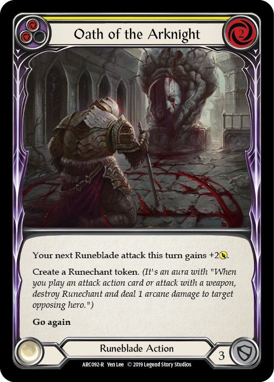 Oath of the Arknight (Yellow) - Flesh and Blood TCG - MoxLand