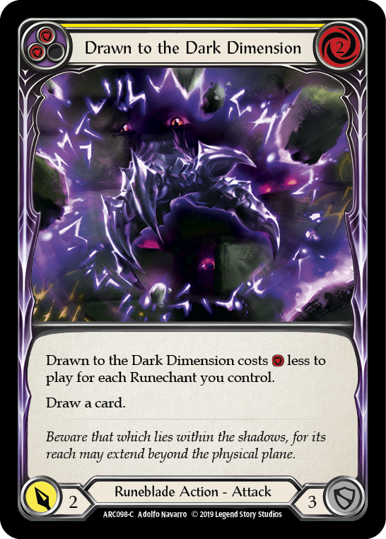 Drawn to the Dark Dimension (Yellow) - Flesh and Blood TCG - MoxLand