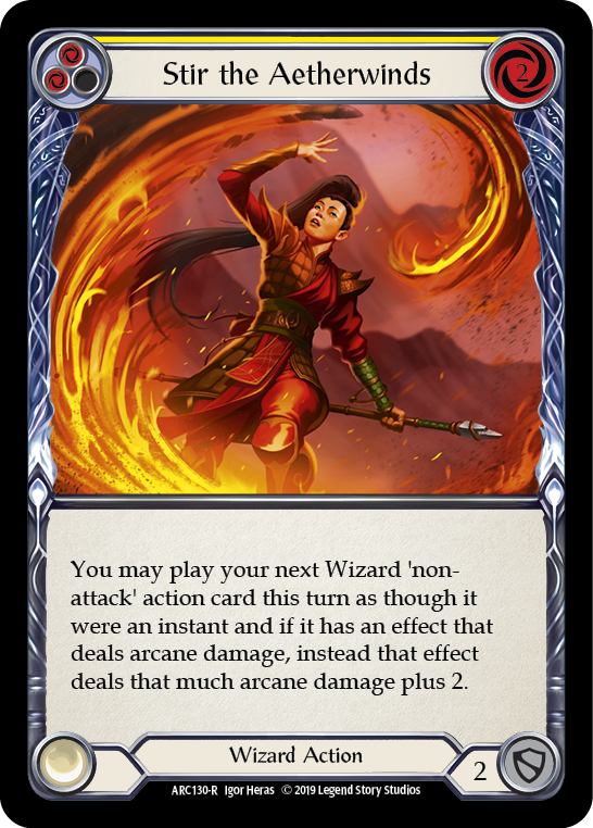 Stir the Aetherwinds (Yellow) - Flesh and Blood TCG - MoxLand