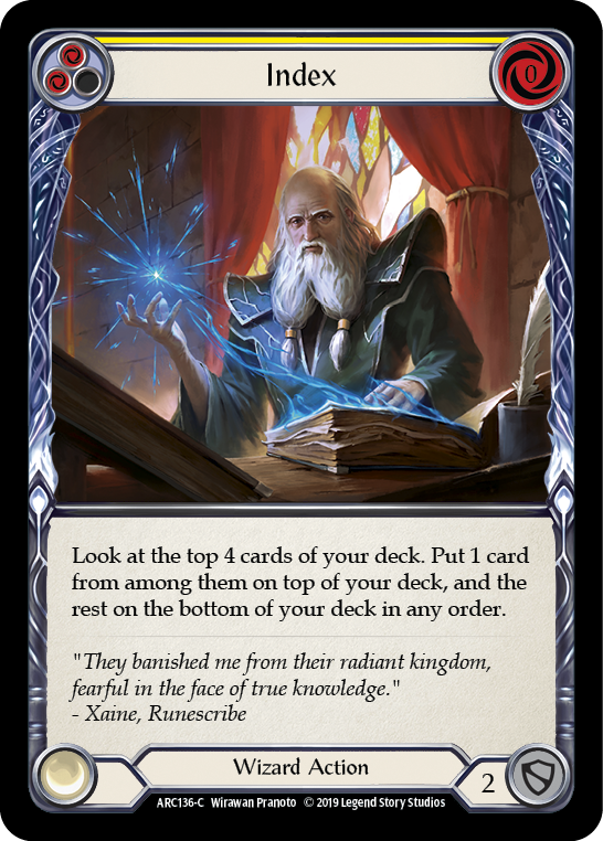 Index (Yellow) - Flesh and Blood TCG - MoxLand