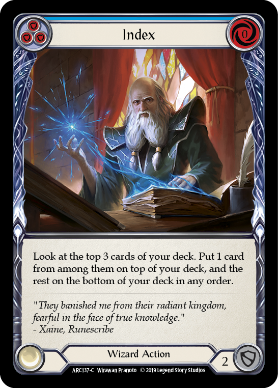 Index (Blue) - Flesh and Blood TCG - MoxLand