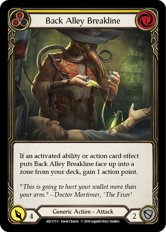 Back Alley Breakline (Yellow) - Flesh and Blood TCG - MoxLand