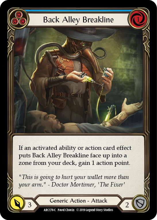 Back Alley Breakline (Blue) - Flesh and Blood TCG - MoxLand