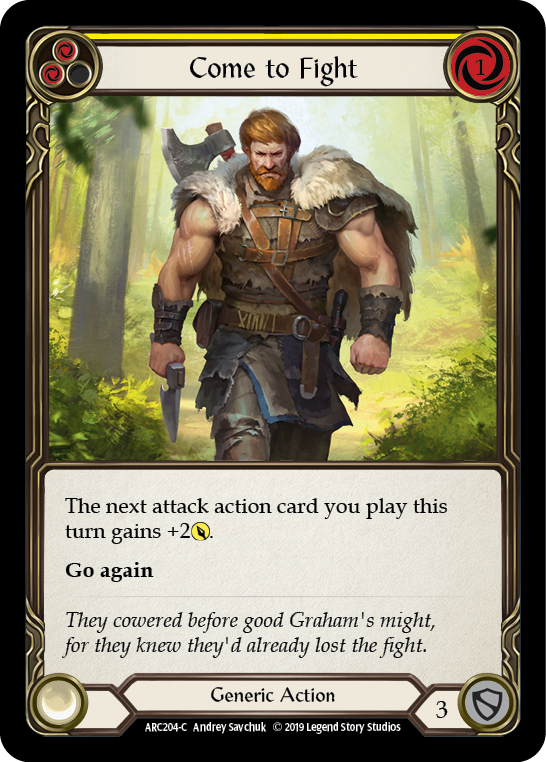 Come to Fight (Yellow) - Flesh and Blood TCG - MoxLand