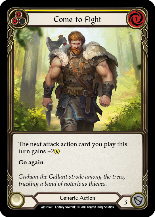 Come to Fight (Yellow) - Flesh and Blood TCG - MoxLand