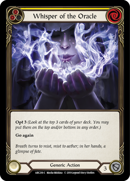 Whisper of the Oracle (Yellow) - Flesh and Blood TCG - MoxLand
