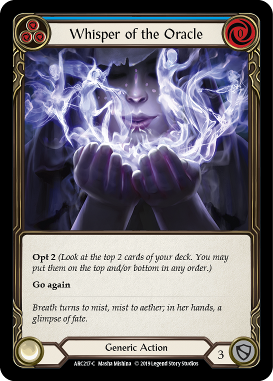 Whisper of the Oracle (Blue) - Flesh and Blood TCG - MoxLand
