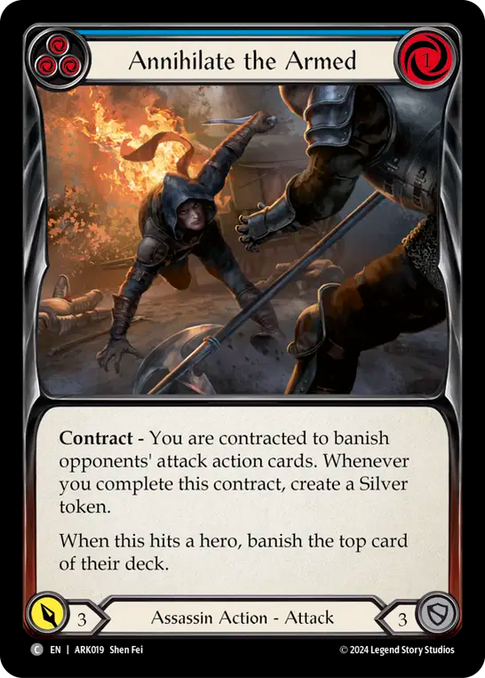 Annihilate the Armed (Blue) - Flesh and Blood TCG - MoxLand